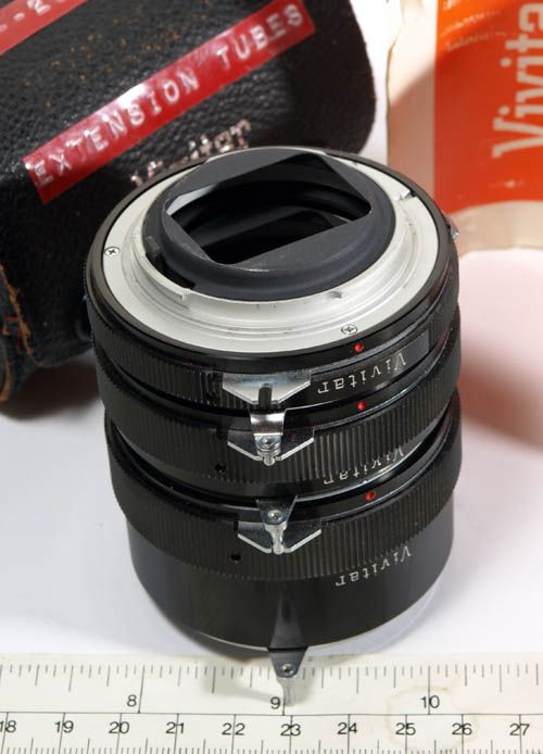 Vivitar AT 3 Extension Tubes Set for Nikon F, Nikon F2, F2S, F2SB 