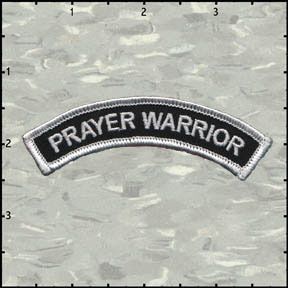 Prayer Warrior A Tab Novelty Embroidered Iron On Badge Applique Patch 