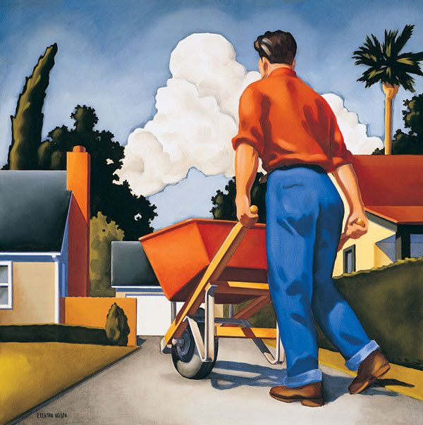 Wheelbarrow Tear Sheet by R. Kenton Nelson  