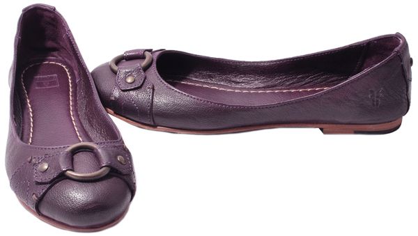 Frye Womens Shoes Leather Carson Harness Ballet Flats  