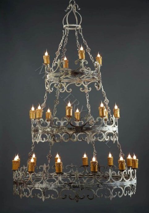 Beautiful Venetian Wrought Iron Chandelier with Three Tiers    Your 