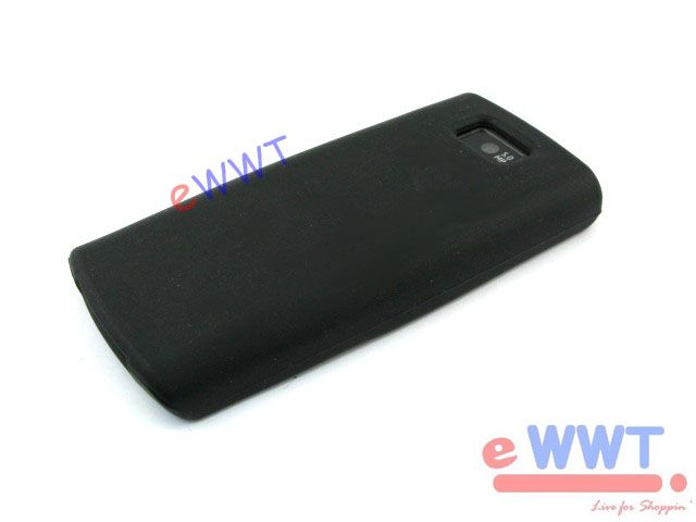  for Nokia X3 02 Black Silicone Case +Film  